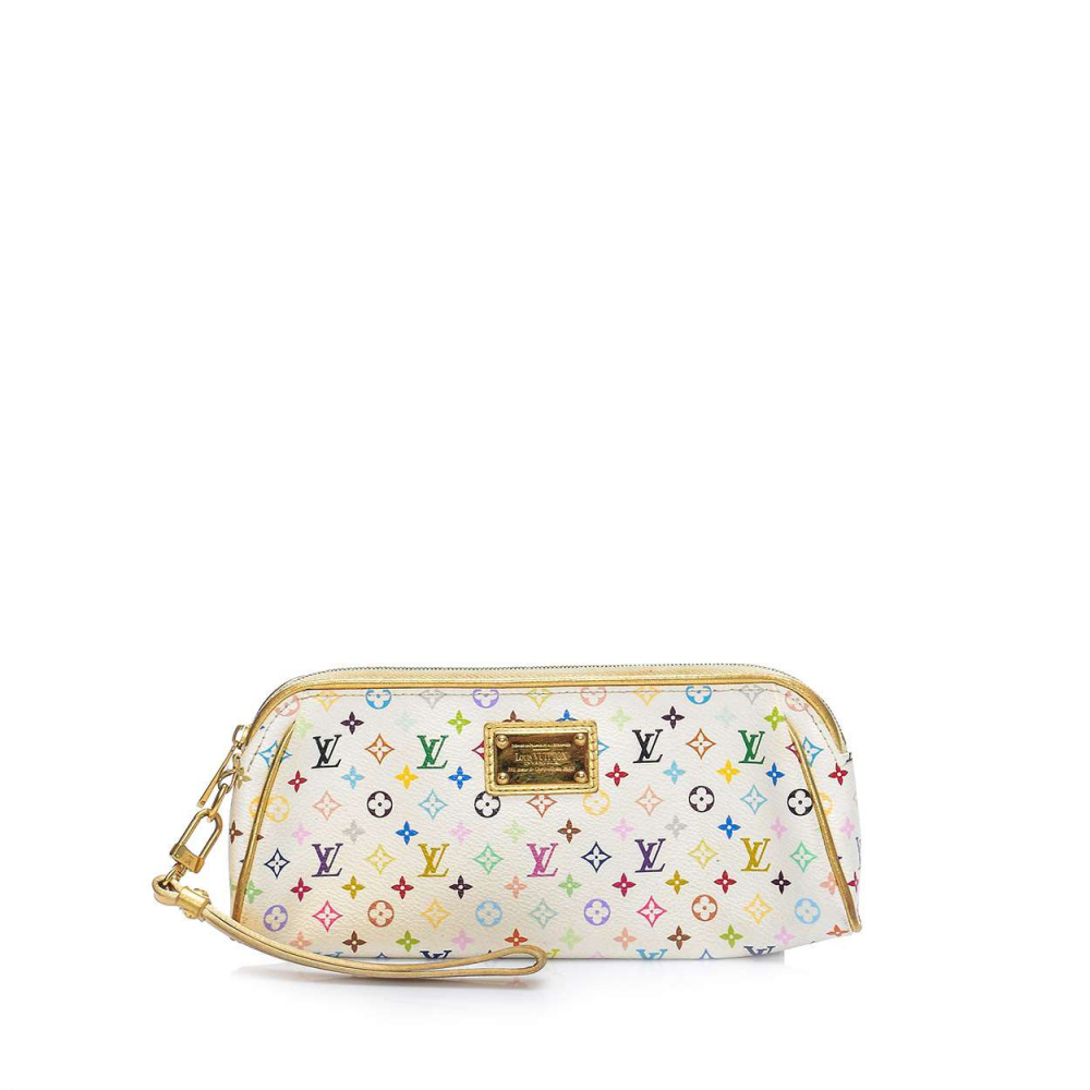 louis vuitton white clutch