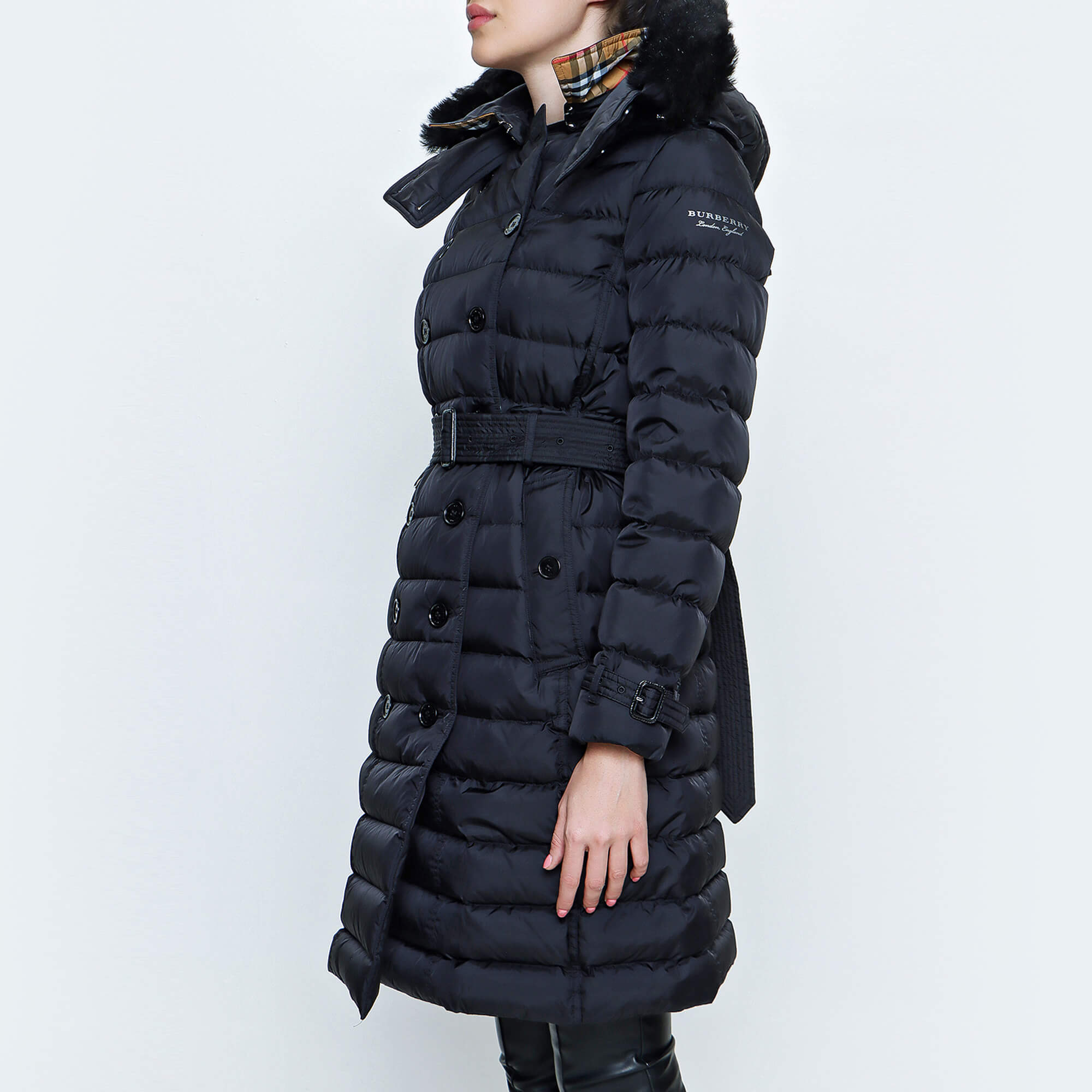 Burberry - Black Detachable Hood Down Filled Coat