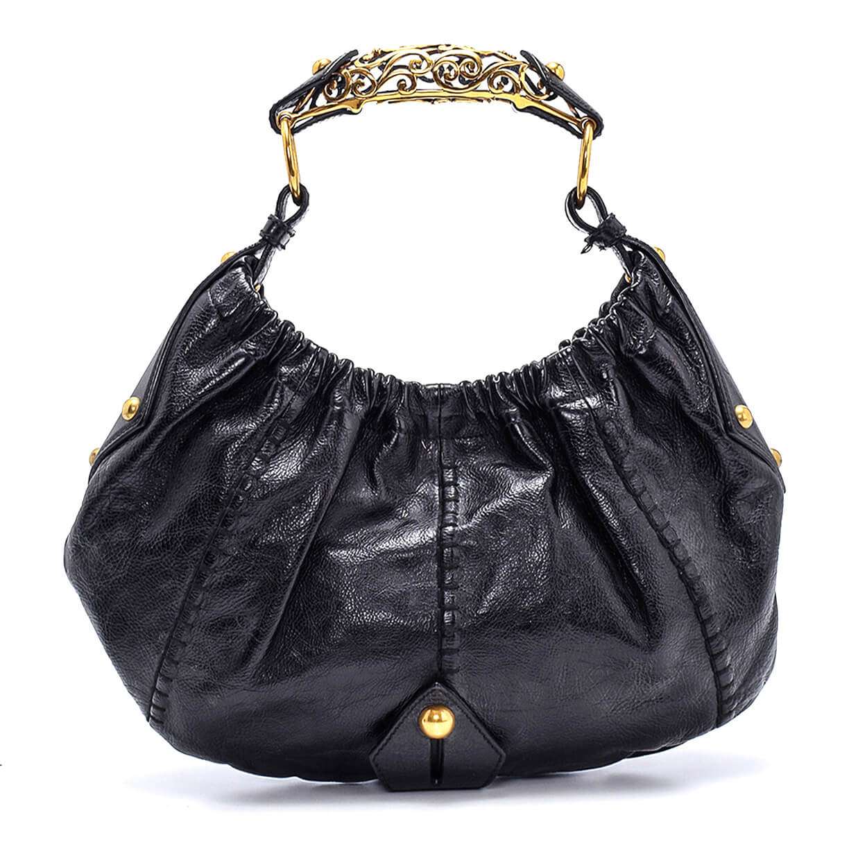 Yves Saint Laurent - Black Leather Vintage Shoulder Bag 