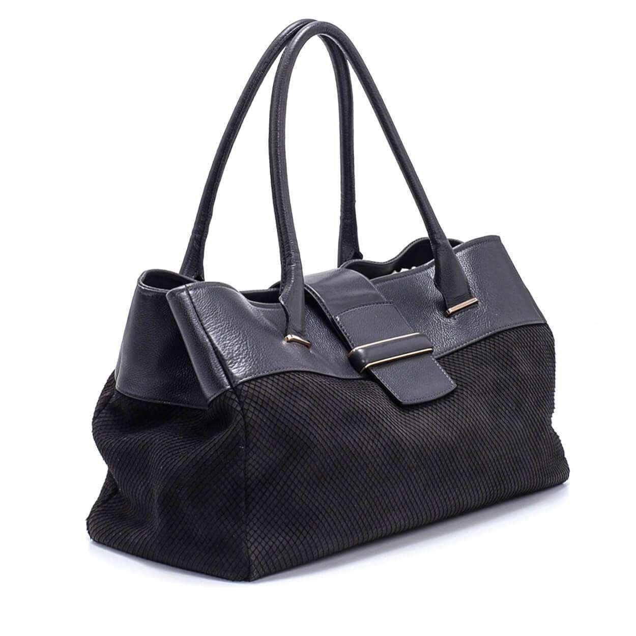 Sergio Rossi - Anthracite Snakeskin Tote Bag 