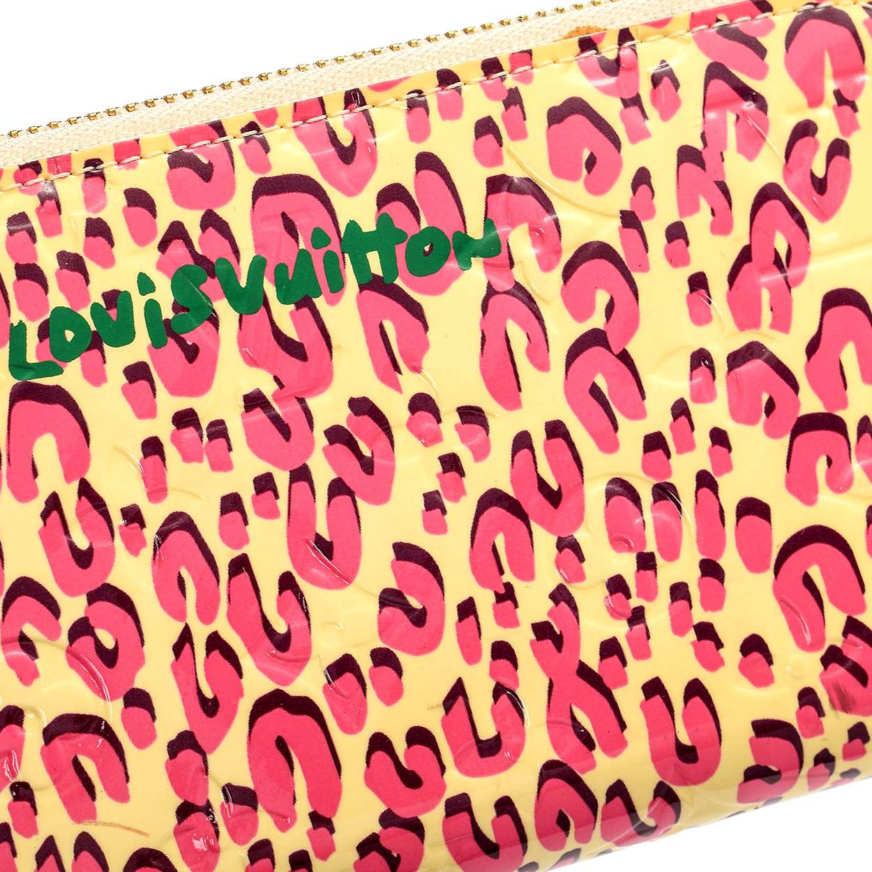 Louis Vuitton Limited Edition Blanc Corail Monogram Vernis Leopard