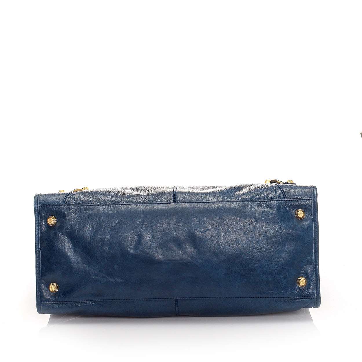 Balenciaga - Navy Blue Lambskin Leather Giant Work Bag