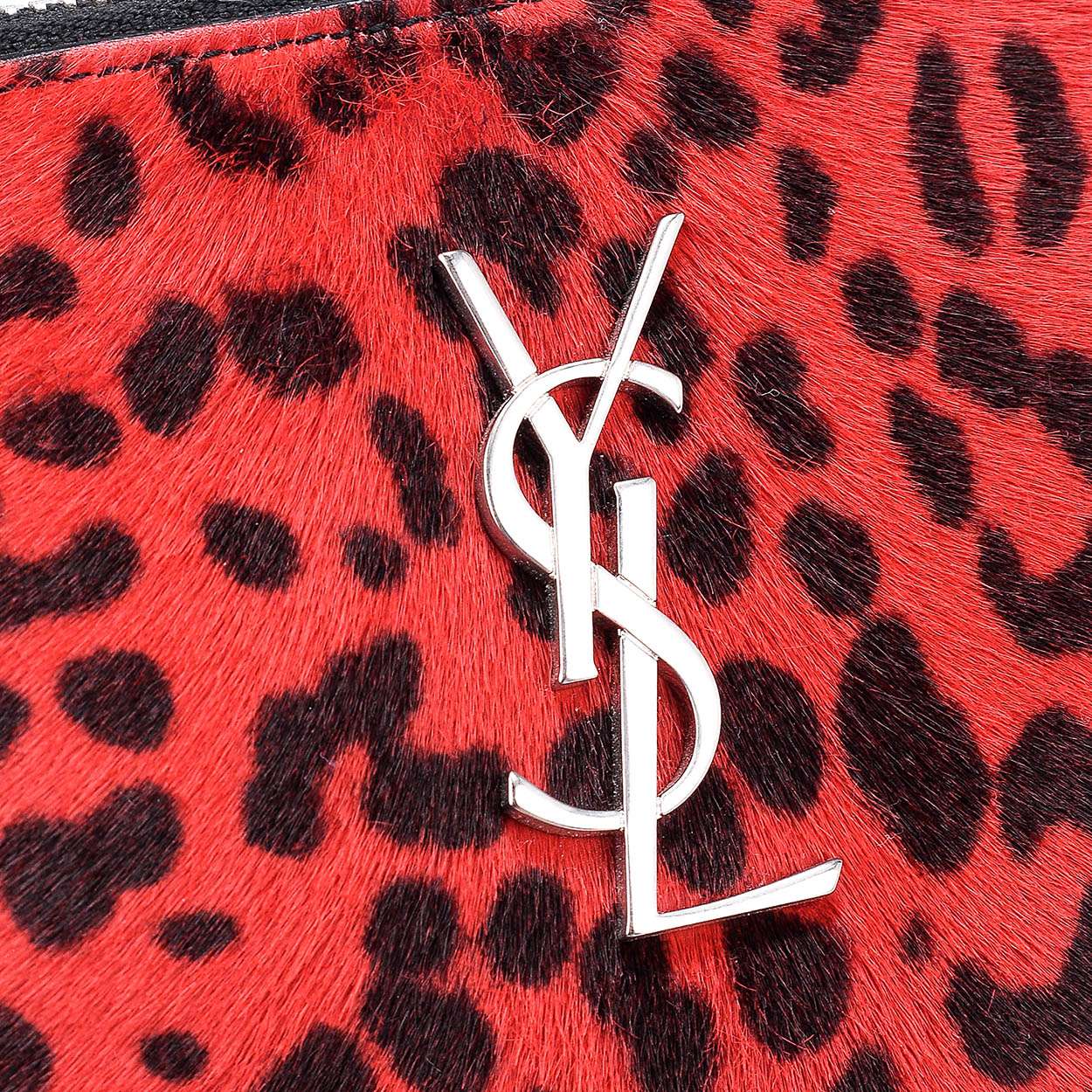 Yves Saint Laurent - Ponyhair Leather Leopard Clutch