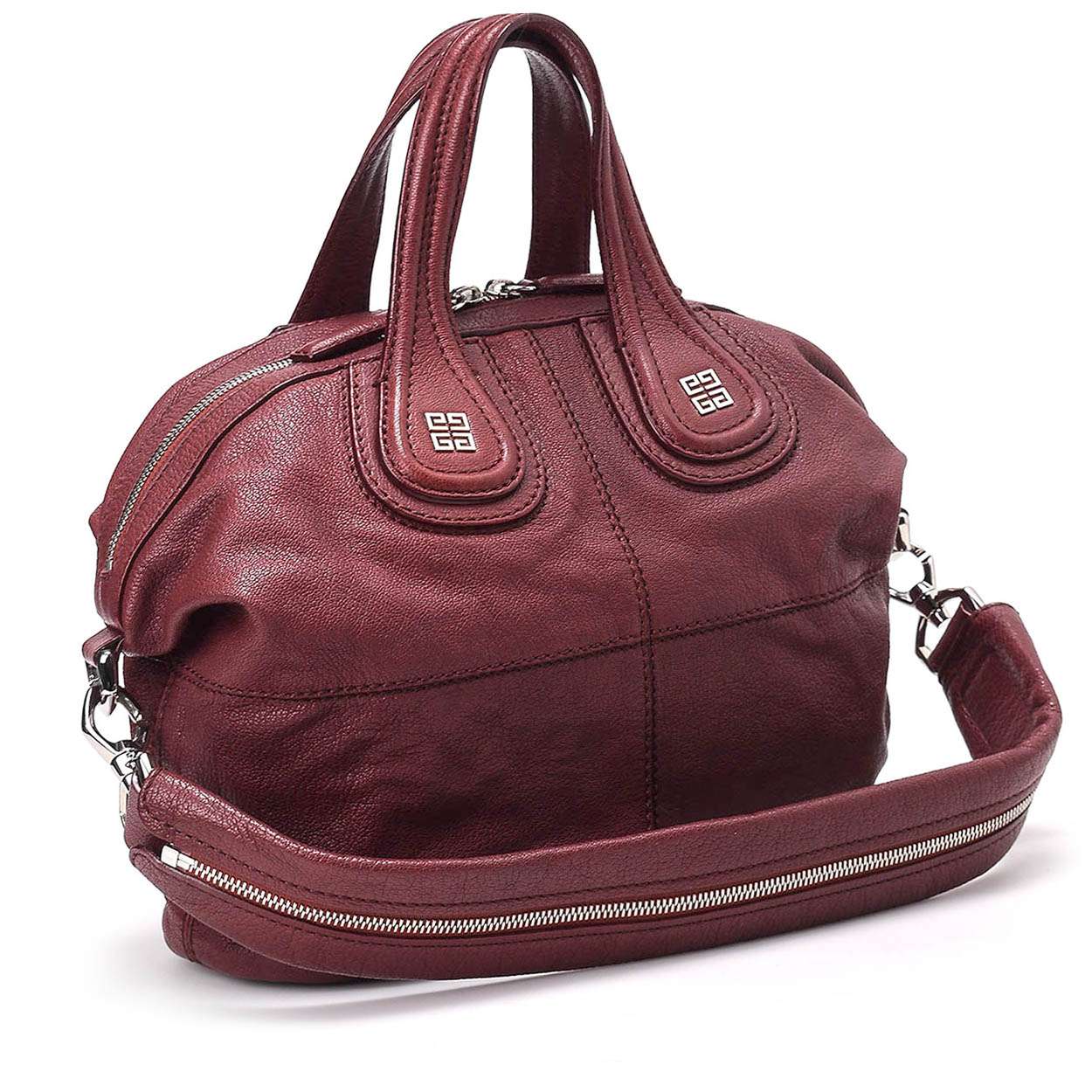 Givenchy -Bordeaux Leather Nightingale Small Bag