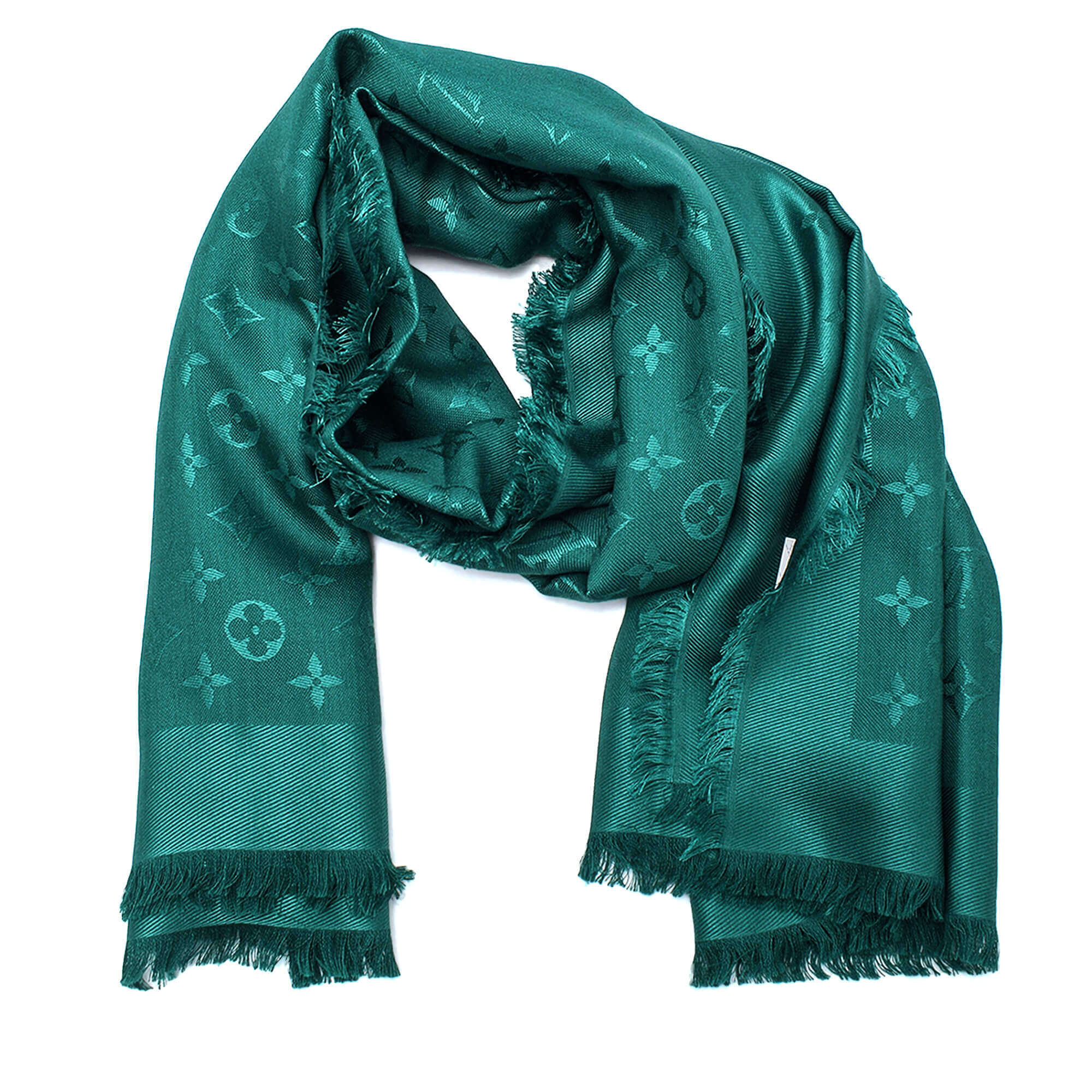louis vuitton green scarf
