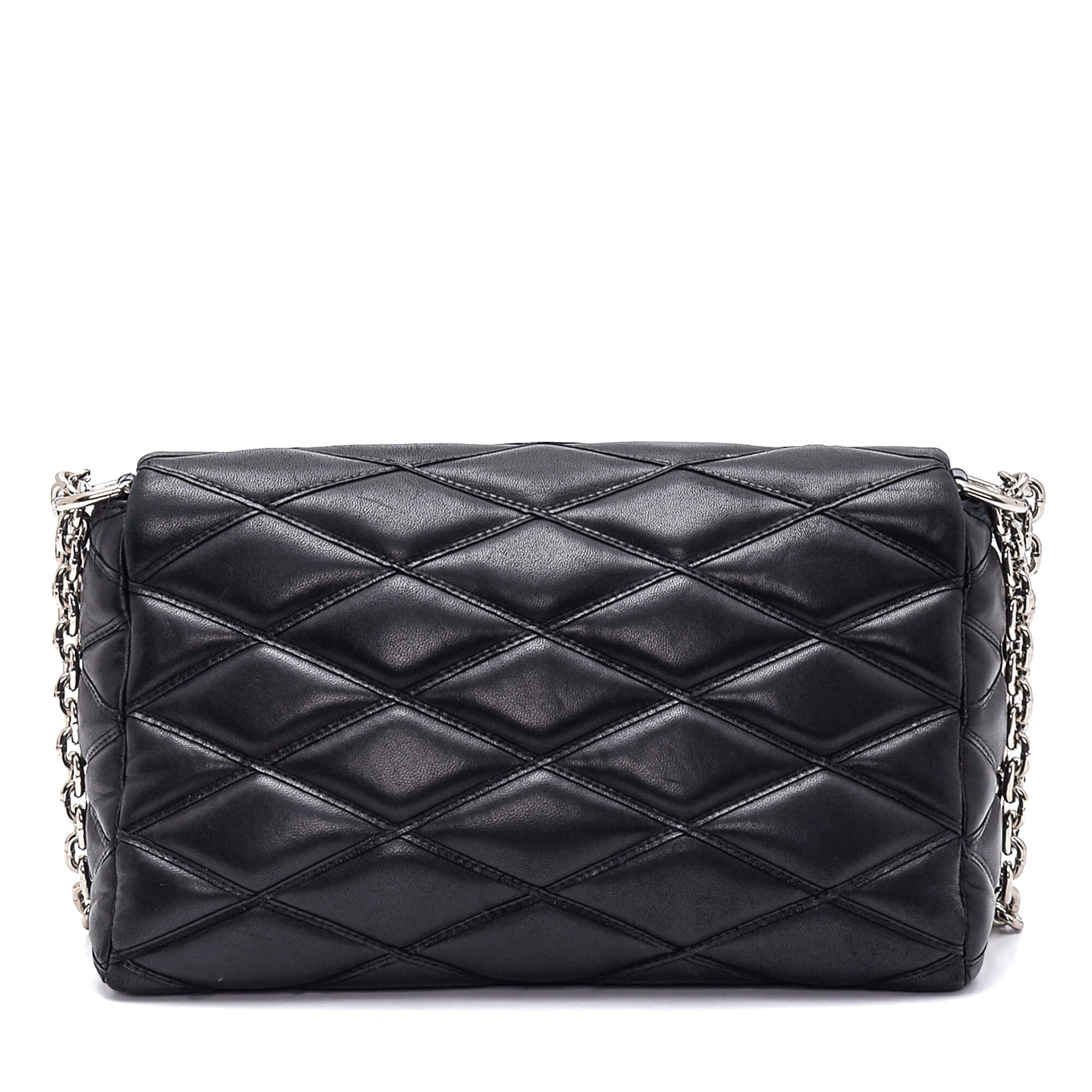 Louis Vuitton Black Quilted Vernis GO-14 Malletage PM Bag