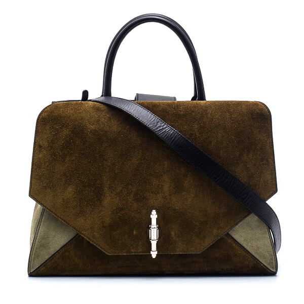 Givenchy - Khaki Suede Obsedia Shoulder Bag