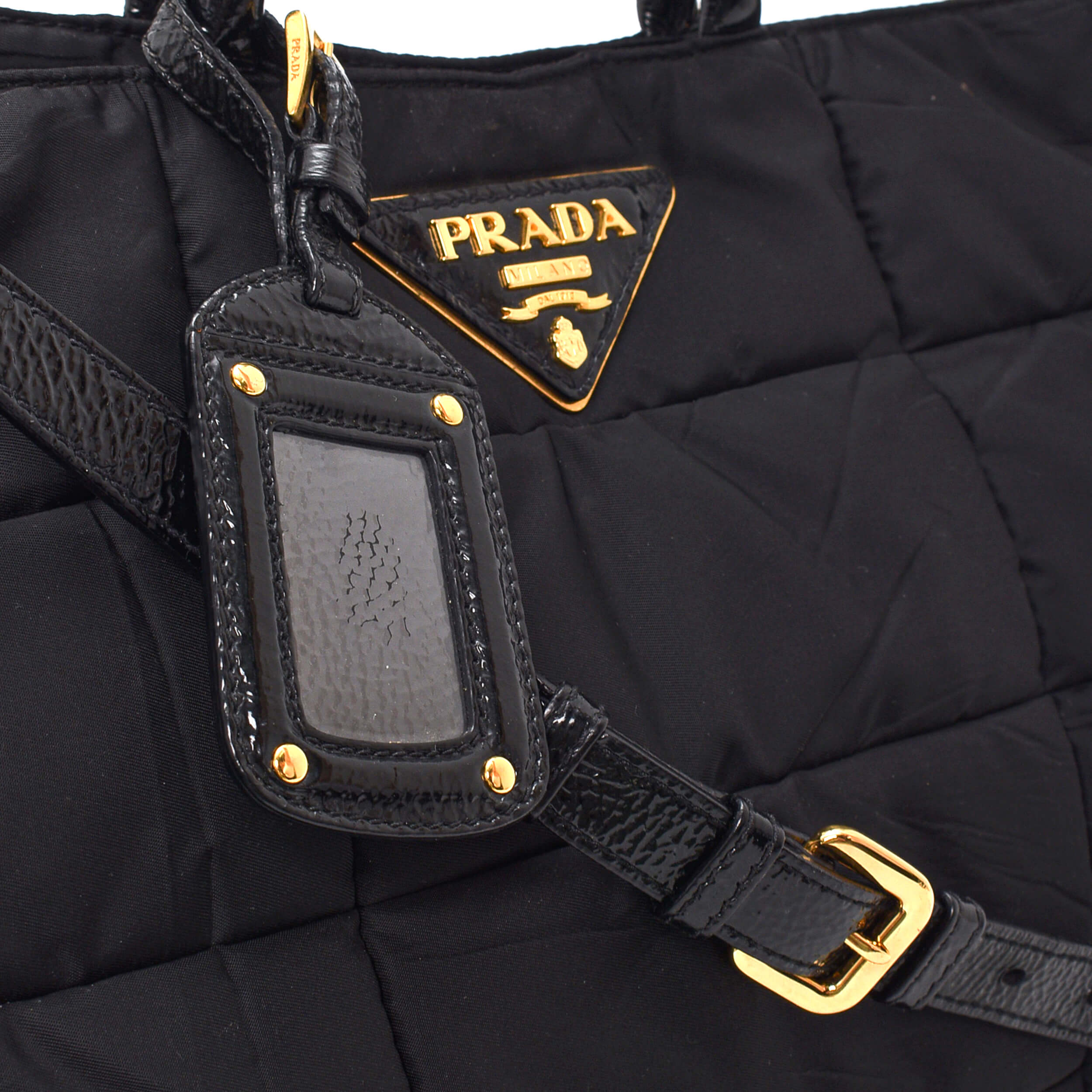 Prada Quilted Re-nylon Tote Bag in Black