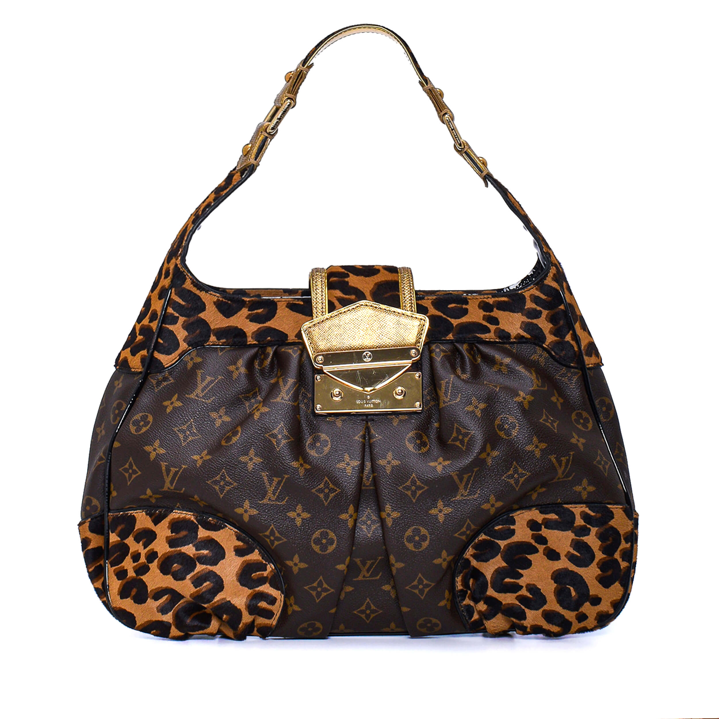 Louis Vuitton Monogram Leopard Polly Hobo Louis Vuitton