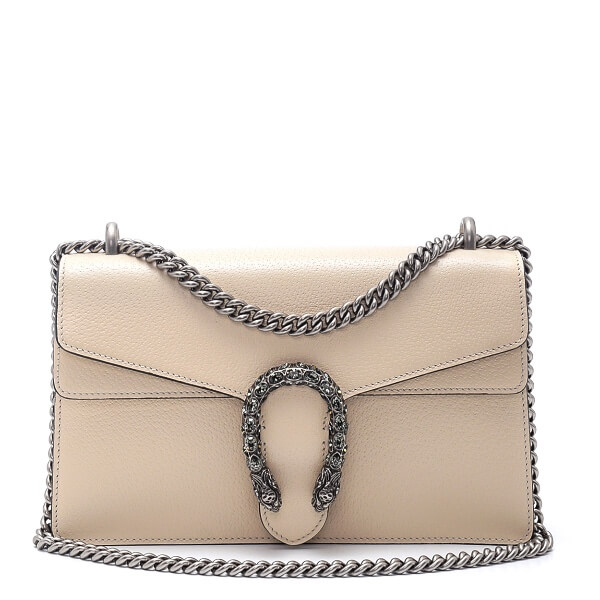Gucci - Cream Calfskin Leather Dionysus Small Shoulder Bag