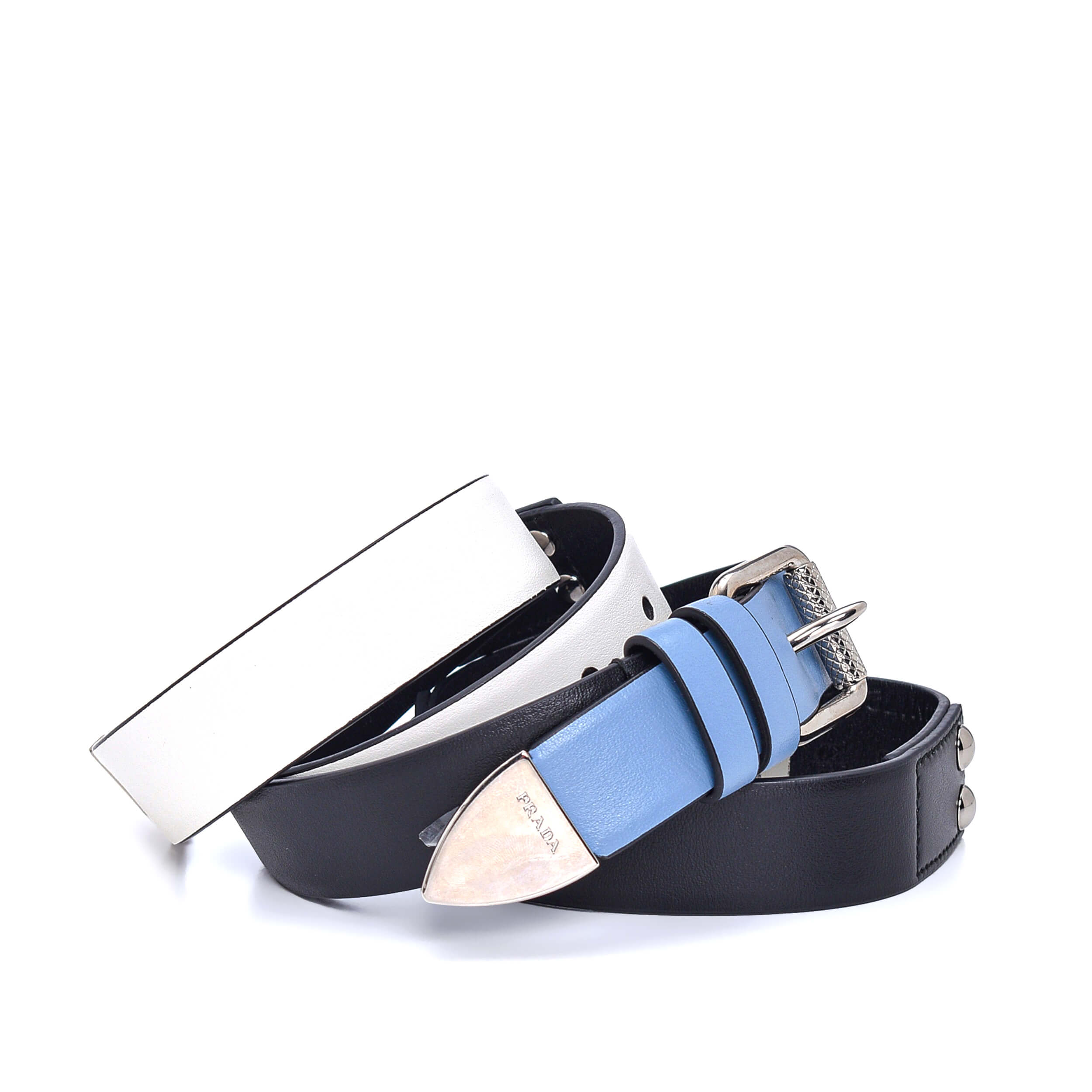 Prada - Blue&White Double Belt