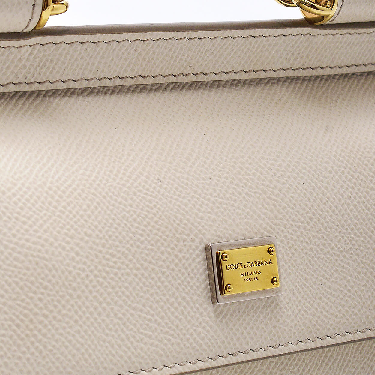 Dolce & Gabbana - White Leather Mini Sicily Bag