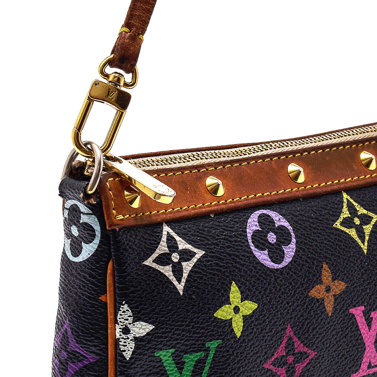 Louis Vuitton Black Multicolor Monogram Canvas Pochette