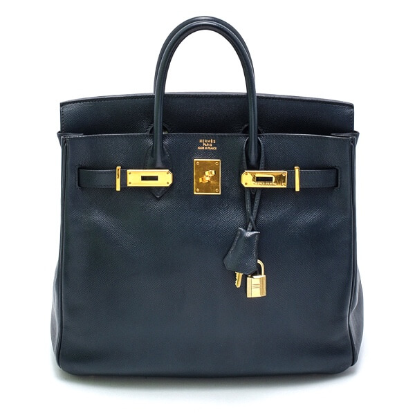 Hermes - Navy Blue Epsom Leather Gold Hardware Birkin 32 Bag