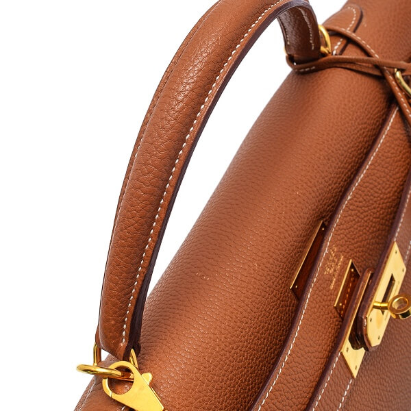 Kelly to go leather handbag Hermès Beige in Leather - 28320665